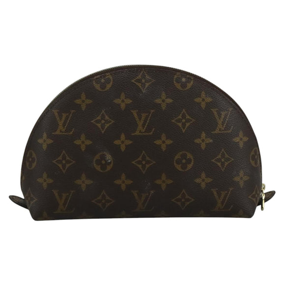 LOUIS VUITTON Monogram Trousse Demi Ronde Cosmetic Pouch M47520 LV Auth 110615