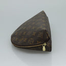 LOUIS VUITTON Monogram Trousse Demi Ronde Cosmetic Pouch M47520 LV Auth 110615-3
