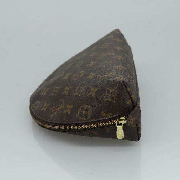 LOUIS VUITTON Monogram Trousse Demi Ronde Cosmetic Pouch M47520 LV Auth 110615