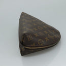 LOUIS VUITTON Monogram Trousse Demi Ronde Cosmetic Pouch M47520 LV Auth 110615-4