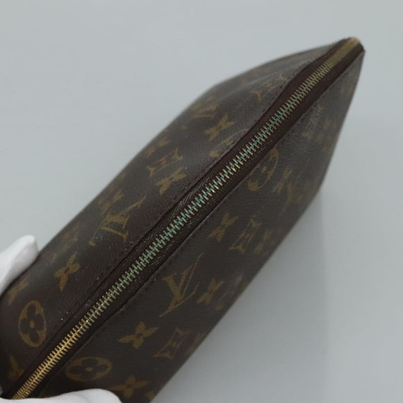 LOUIS VUITTON Monogram Trousse Demi Ronde Cosmetic Pouch M47520 LV Auth 110615