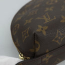 LOUIS VUITTON Monogram Trousse Demi Ronde Cosmetic Pouch M47520 LV Auth 110615-14