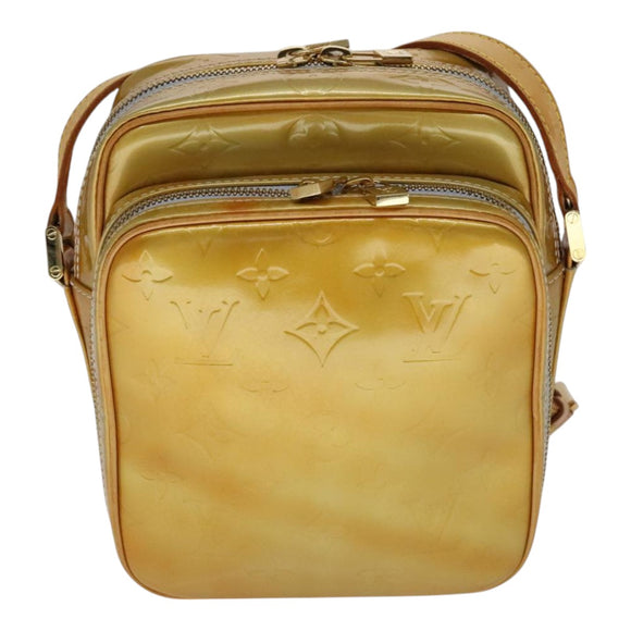LOUIS VUITTON Monogram Vernis Wooster Schoudertas Gris M91036 LV Auth 110625