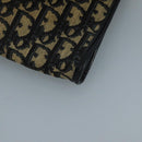 Christian Dior Trotter Canvas Shoulder Bag Navy Gold Auth 110661-14