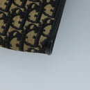 Christian Dior Trotter Canvas Shoulder Bag Navy Gold Auth 110661-16