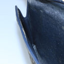 Christian Dior Trotter Canvas Shoulder Bag Navy Gold Auth 110661-19