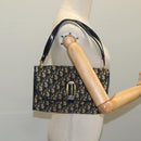 Christian Dior Trotter Canvas Shoulder Bag Navy Gold Auth 110661-20