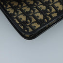 Christian Dior Trotter Canvas Shoulder Bag Navy Gold Auth 110662-14