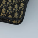 Christian Dior Trotter Canvas Shoulder Bag Navy Gold Auth 110662-15