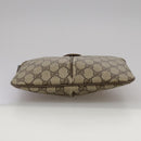 GUCCI GG Supreme Web Sherry Line Shoulder Bag PVC Beige Gold Auth 110668-10