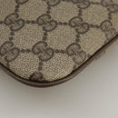 GUCCI GG Supreme Web Sherry Line Shoulder Bag PVC Beige Gold Auth 110668-15