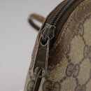 GUCCI GG Supreme Web Sherry Line Shoulder Bag PVC Beige Gold Auth 110668-17
