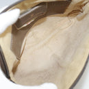 GUCCI GG Supreme Web Sherry Line Shoulder Bag PVC Beige Gold Auth 110668-19