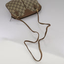 GUCCI GG Supreme Web Sherry Line Shoulder Bag PVC Beige Gold Auth 110668-7