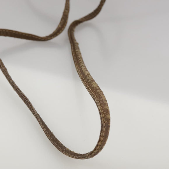 GUCCI GG Supreme Web Sherry Line Shoulder Bag PVC Beige Gold Auth 110668