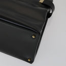 GUCCI Hand Bag Leather 2way Black Gold 000 2046 0562 Auth 110671-8