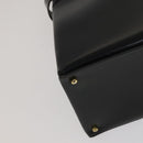 GUCCI Hand Bag Leather 2way Black Gold 000 2046 0562 Auth 110671-15