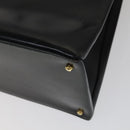 GUCCI Hand Bag Leather 2way Black Gold 000 2046 0562 Auth 110671-16