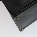 GUCCI Hand Bag Leather 2way Black Gold 000 2046 0562 Auth 110671-17