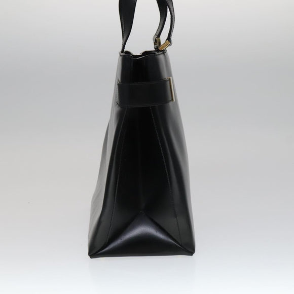 GUCCI Hand Bag Leather 2way Black Gold 000 2046 0562 Auth 110671