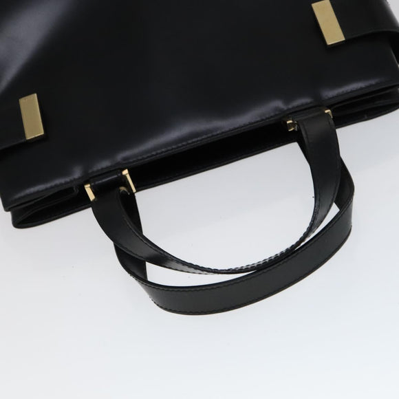 GUCCI Hand Bag Leather 2way Black Gold 000 2046 0562 Auth 110671
