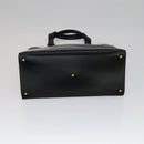 GUCCI Hand Bag Leather 2way Black Gold 000 2046 0562 Auth 110671-5