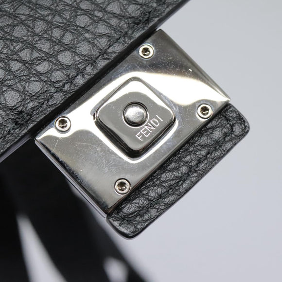 FENDI Zucca Canvas Smartphone Pochette Pouch Black Auth 110673