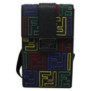 FENDI Zucca Canvas Smartphone Pochette Pouch Black Auth 110673-13