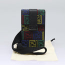 FENDI Zucca Canvas Smartphone Pochette Pouch Black Auth 110673V-12