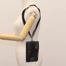 FENDI Zucca Canvas Smartphone Pochette Pouch Black Auth 110673V-23