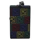 FENDI Zucca Canvas Smartphone Pochette Pouch Black Auth 110673-2