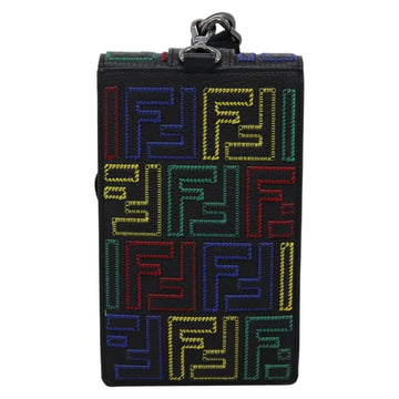 FENDI Zucca Canvas Smartphone Pochette Pouch Black Auth 110673 - 0
