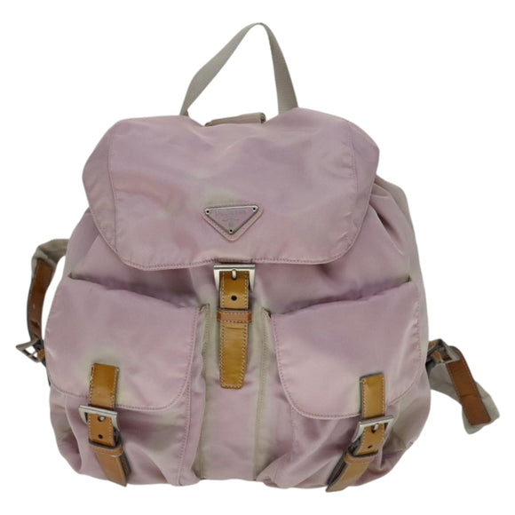 PRADA Backpack Nylon Pink Auth 110692