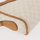CELINE Macadam Canvas Shoulder Bag PVC Leather White Auth 110698-5