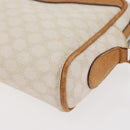 CELINE Macadam Canvas Shoulder Bag PVC Leather White Auth 110698-14