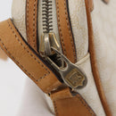 CELINE Macadam Canvas Shoulder Bag PVC Leather White Auth 110698-18