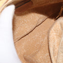 CELINE Macadam Canvas Shoulder Bag PVC Leather White Auth 110698-21