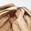 CELINE Macadam Canvas Shoulder Bag PVC Leather White Auth 110698-22