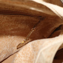 CELINE Macadam Canvas Shoulder Bag PVC Leather White Auth 110698-12