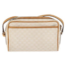 CELINE Macadam Canvas Shoulder Bag PVC Leather White Auth 110698-2