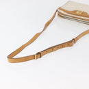 CELINE Macadam Canvas Shoulder Bag PVC Leather White Auth 110698-7