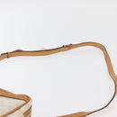 CELINE Macadam Canvas Shoulder Bag PVC Leather White Auth 110698-8