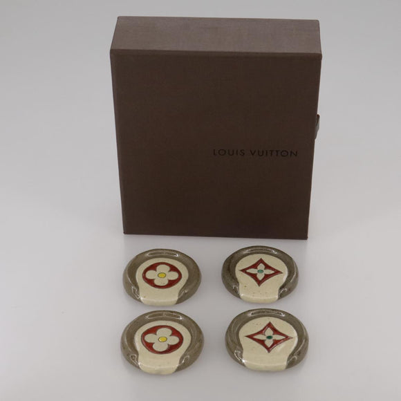LOUIS VUITTON Okinawa Only Tsuboya Pottery Chopstick Rest Chopstick Auth 110726SM
