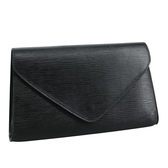 LOUIS VUITTON Epi Art Deco Clutch Bag Black M52632 LV Auth 110730