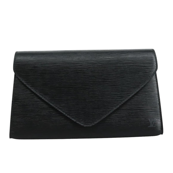 LOUIS VUITTON Epi Art Deco Clutch Bag Black M52632 LV Auth 110730