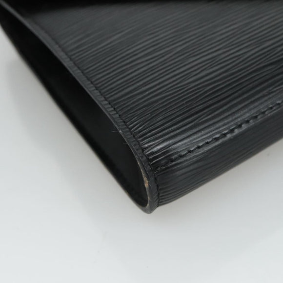 LOUIS VUITTON Epi Art Deco Clutch Bag Black M52632 LV Auth 110730