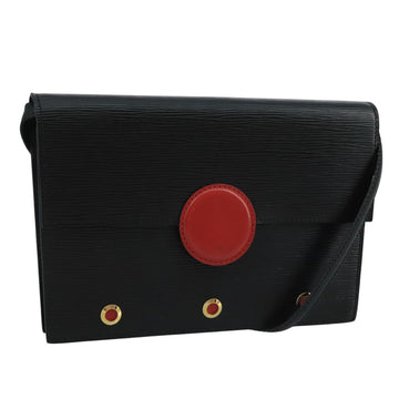 LOUIS VUITTON Epi Hublot Shoulder Bag Black Red M52557 LV Auth 110731