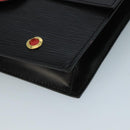 LOUIS VUITTON Epi Hublot Shoulder Bag Black Red M52557 LV Auth 110731-9