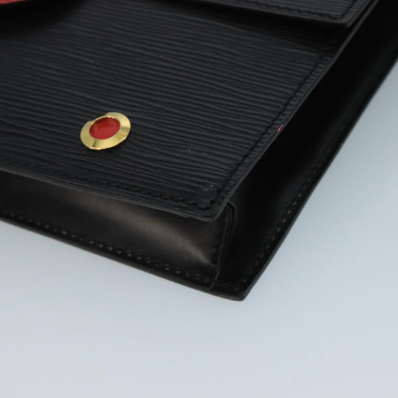 LOUIS VUITTON Epi Hublot Shoulder Bag Black Red M52557 LV Auth 110731