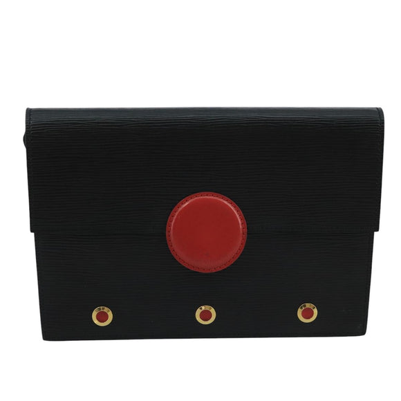 LOUIS VUITTON Epi Hublot Shoulder Bag Black Red M52557 LV Auth 110731